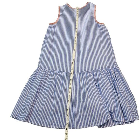 Beach Lunch Lounge Pin Strip Embroidered Cotton Linen Blend Drop Waist D… - Picture 12 of 14